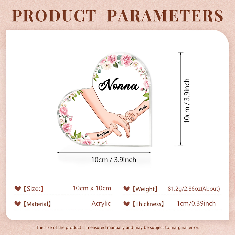 Decorazione da casa mano a mano personalizzati 2 nomi regalo festa della mamma