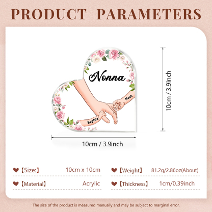 Decorazione da casa mano a mano personalizzati 2 nomi regalo festa della mamma