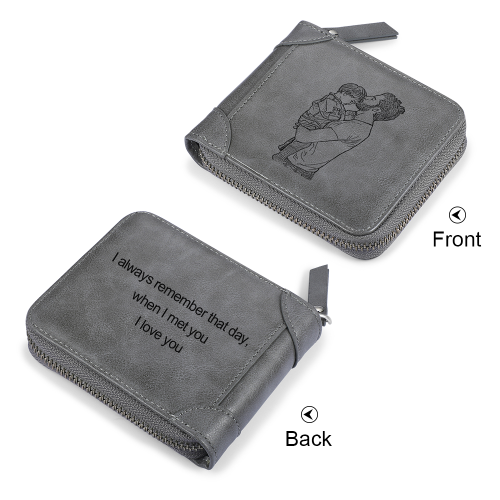 Portafoglio fotografico personalizzato Regalo classico da uomo per il padre