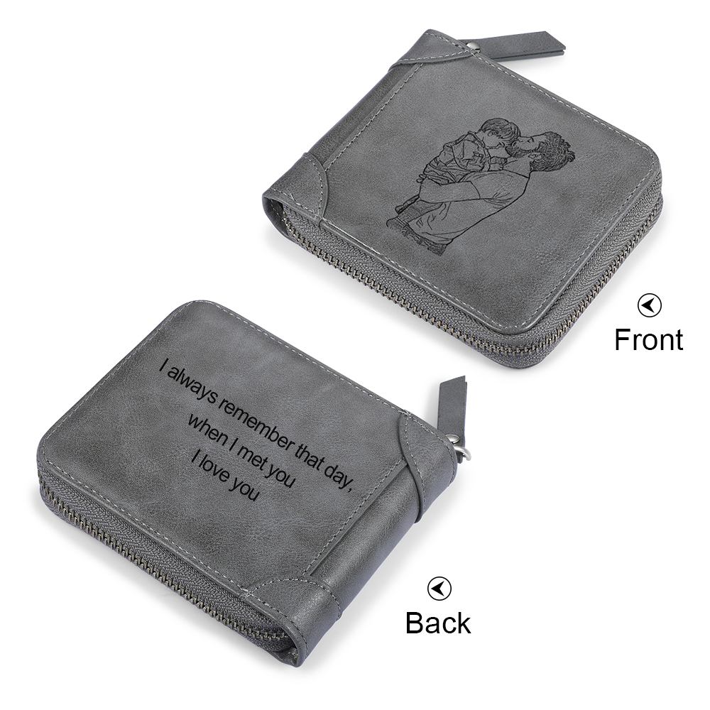 Portafoglio fotografico personalizzato Regalo classico da uomo per il padre