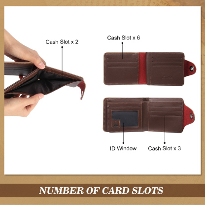 Portafoglio in PU pelle da uomo 1 nome 1 lettera e 1 foto personalizzabili regalo per uomo