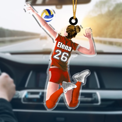 Portachiavi/Pendente in Acrilico Personalizzato per Pallavolo – Regalo Sportivo con Nome per Lei | Jessemade