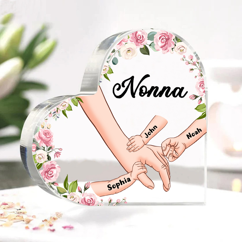 Decorazione da casa mano a mano personalizzati 3 nomi regalo festa della mamma