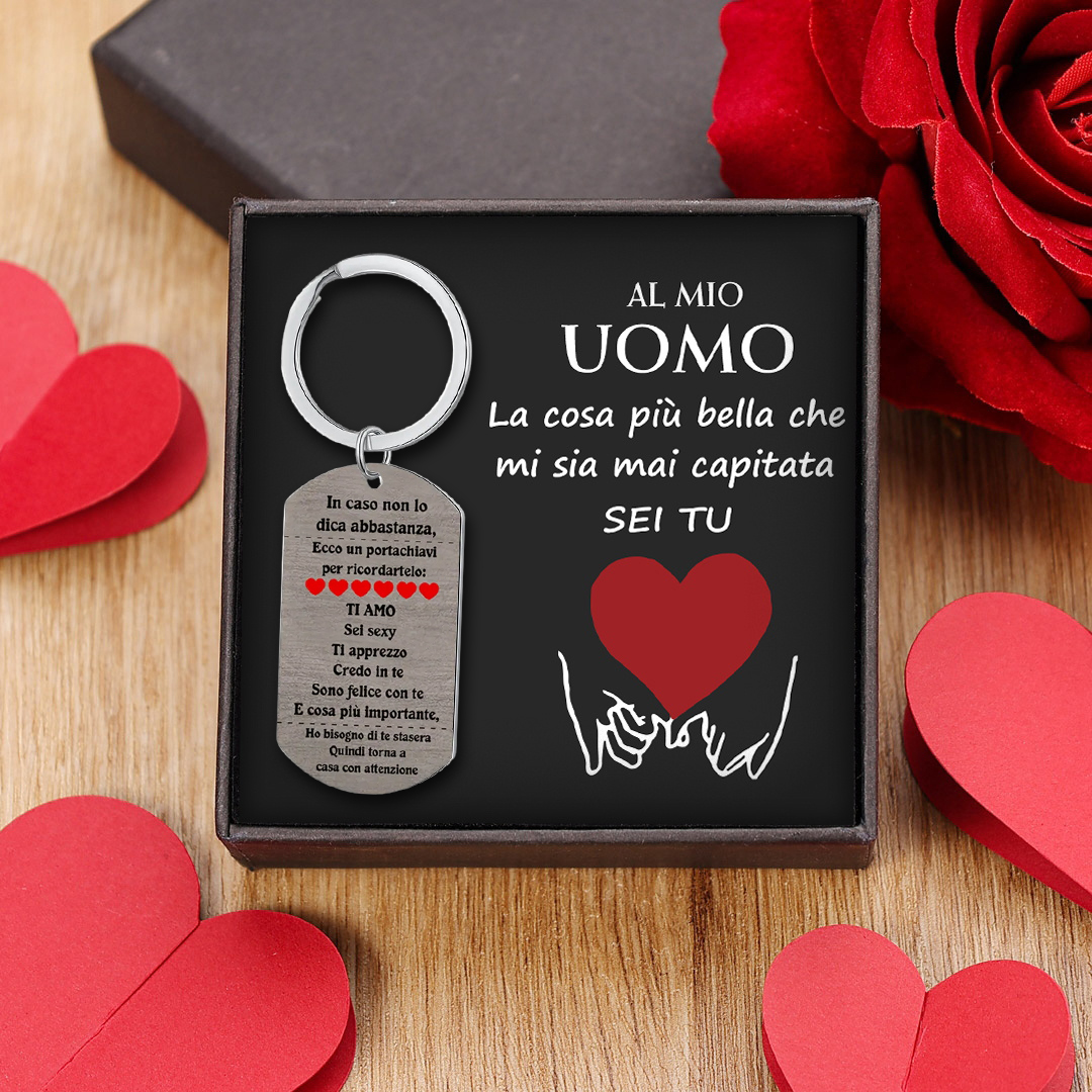 La mia cosa preferita da fare sei tu-Portachiavi bacio e abbraccio con immagine personalizzati regalo per coppia😘