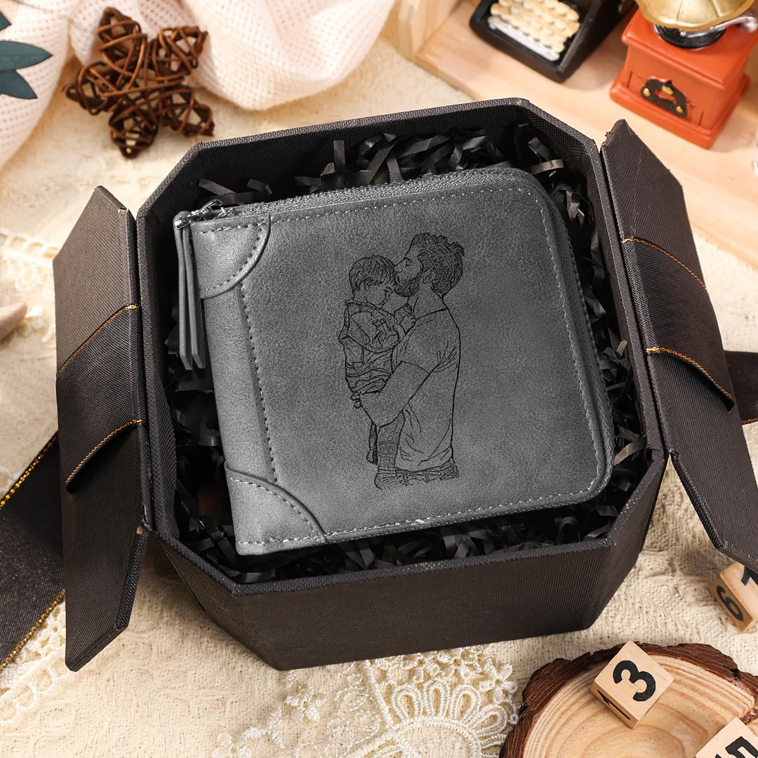 Portafoglio fotografico personalizzato Regalo classico da uomo per il padre