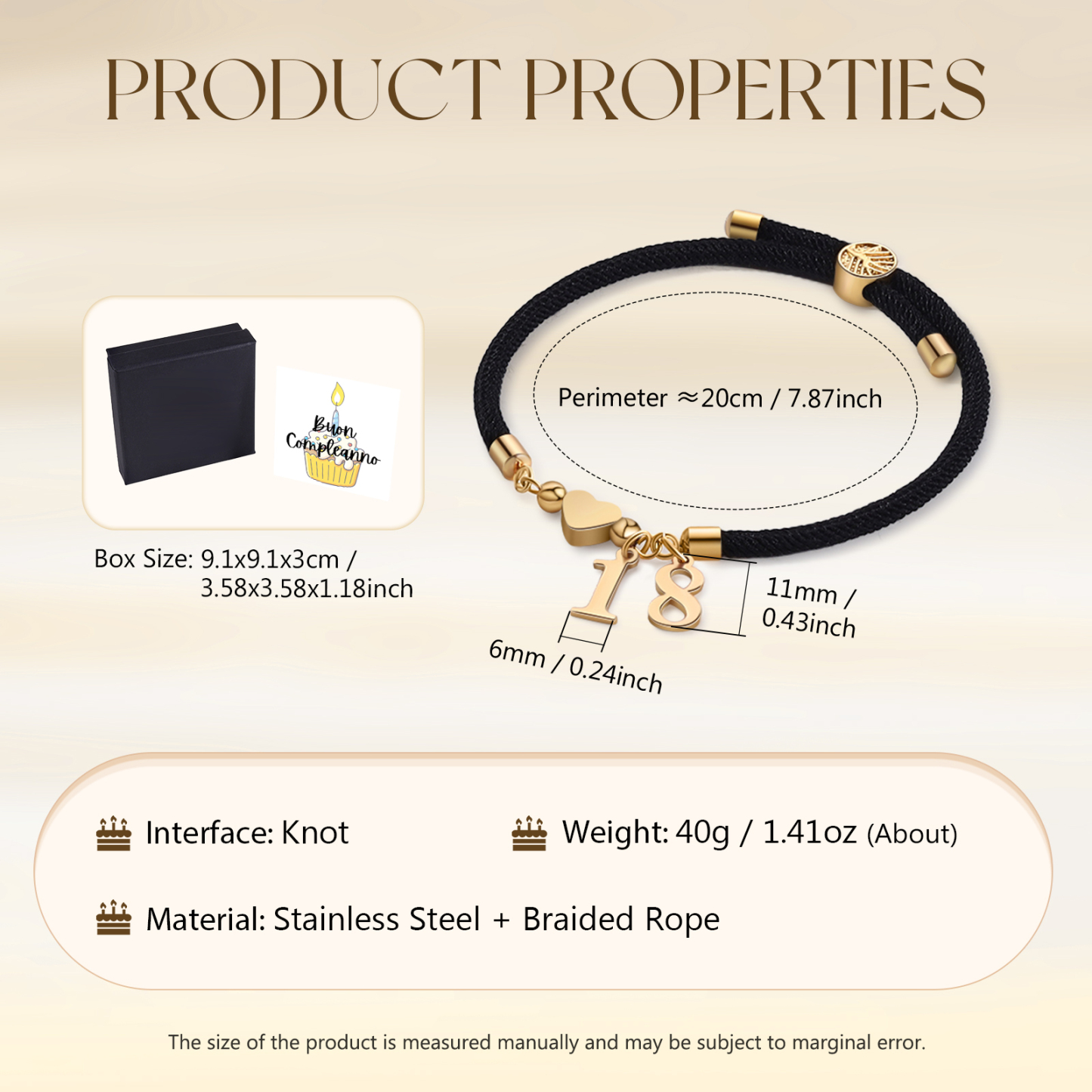 Braccialetto con 2 numeri personalizzati compleanno regalo bracciale 