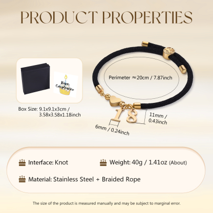 Braccialetto con 2 numeri personalizzati compleanno regalo bracciale 