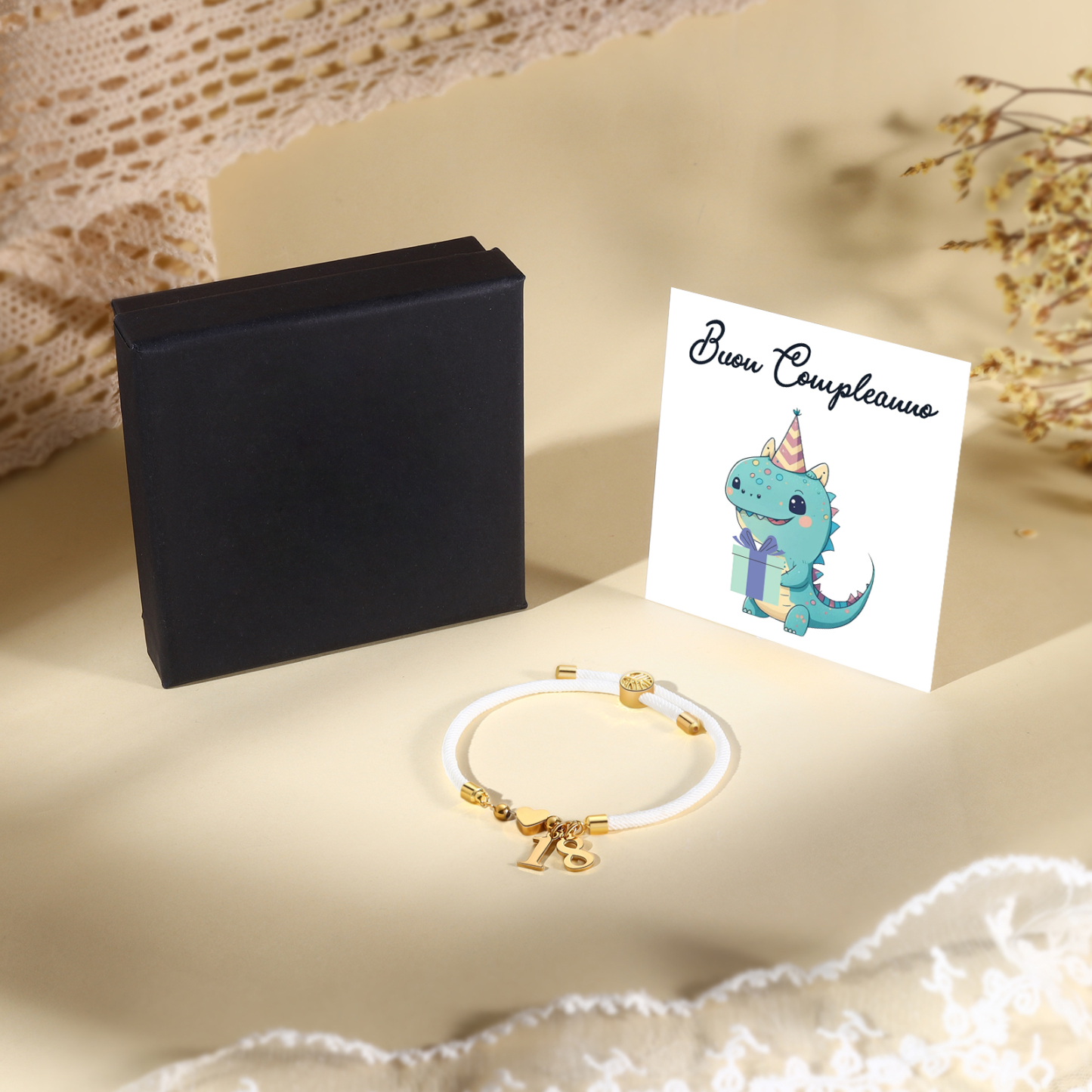 Braccialetto con 2 numeri personalizzati compleanno regalo bracciale 