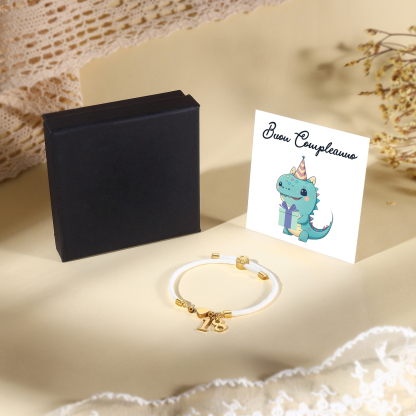 Braccialetto con 2 numeri personalizzati compleanno regalo bracciale 