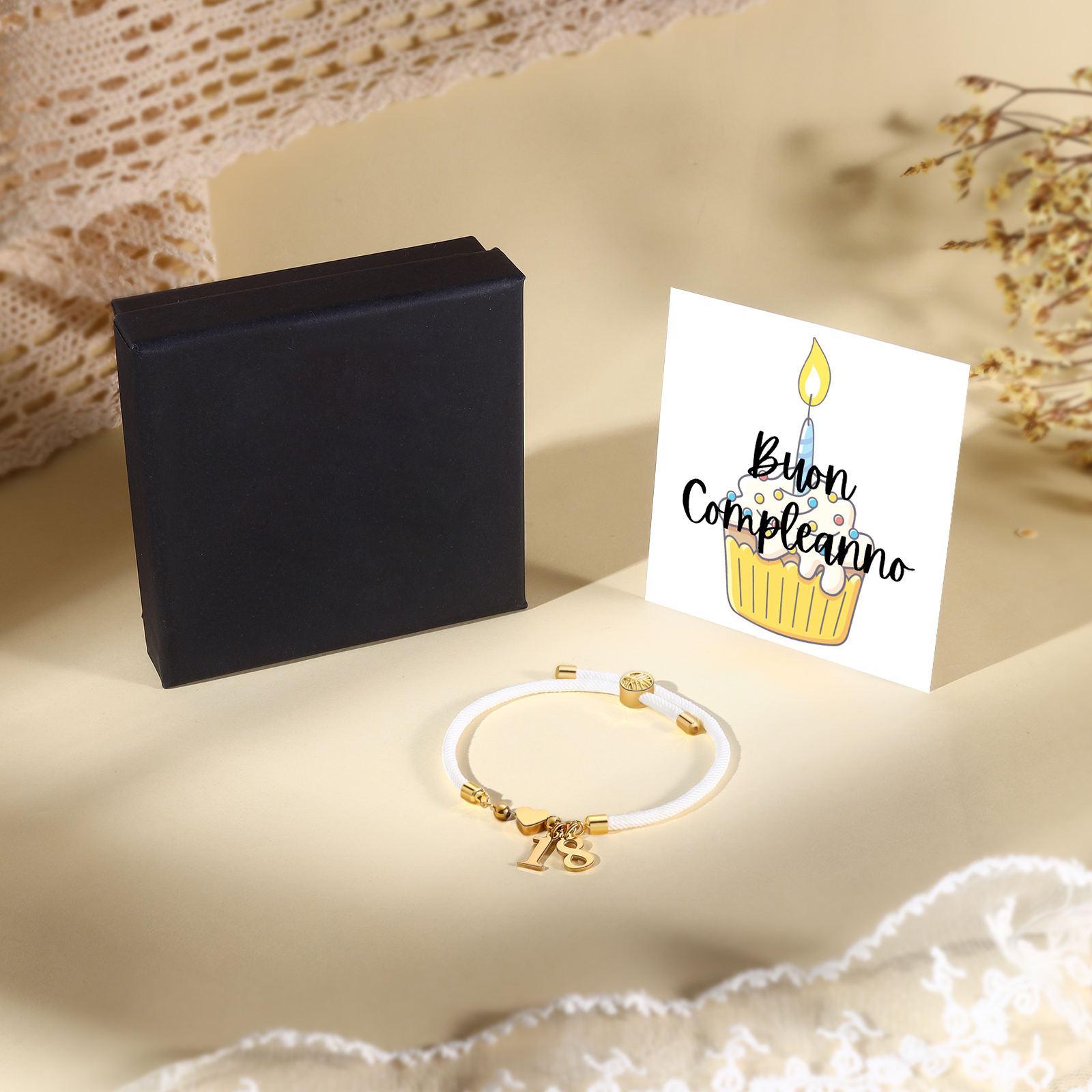 Braccialetto con 2 numeri personalizzati compleanno regalo bracciale 