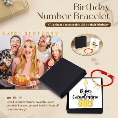 Braccialetto con 2 numeri personalizzati compleanno regalo bracciale 