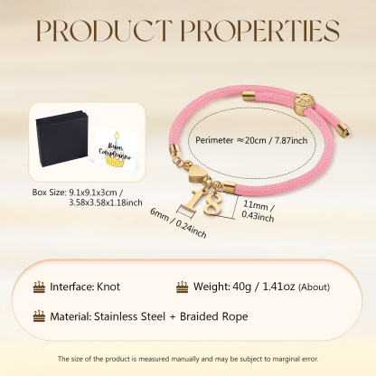 Braccialetto con 2 numeri personalizzati compleanno regalo bracciale 