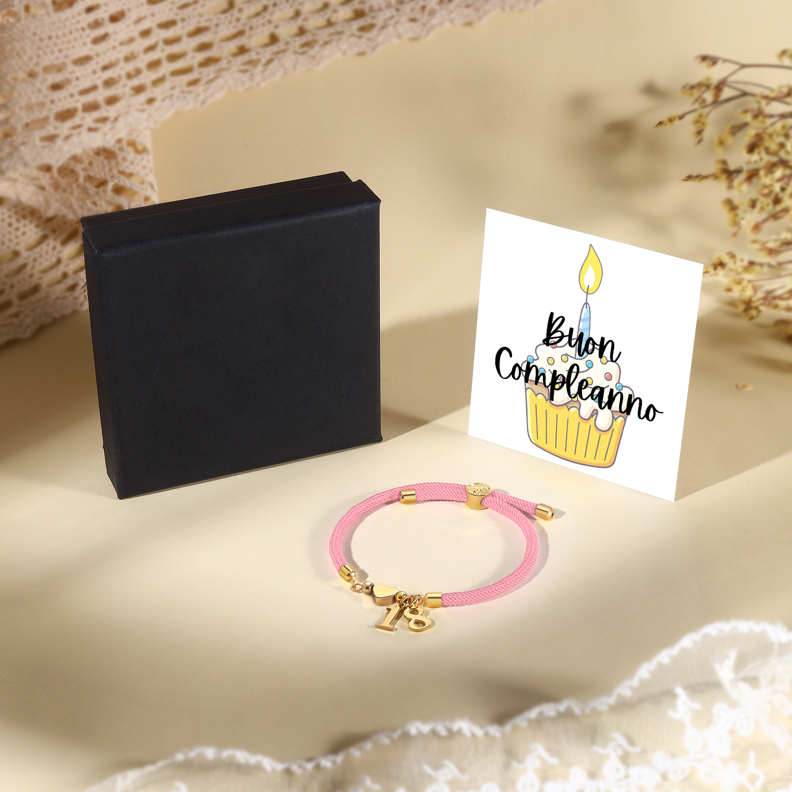 Braccialetto con 2 numeri personalizzati compleanno regalo bracciale 