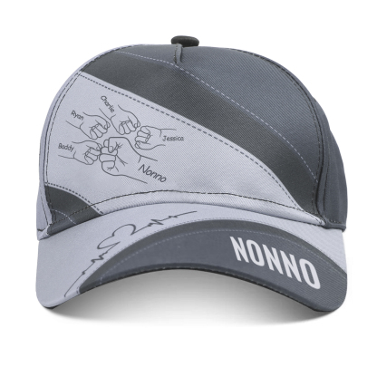 Nonno Cappello regorabile pugno a pugno 5 nomi e 1 testo personalizzati regalo per nonno/papà