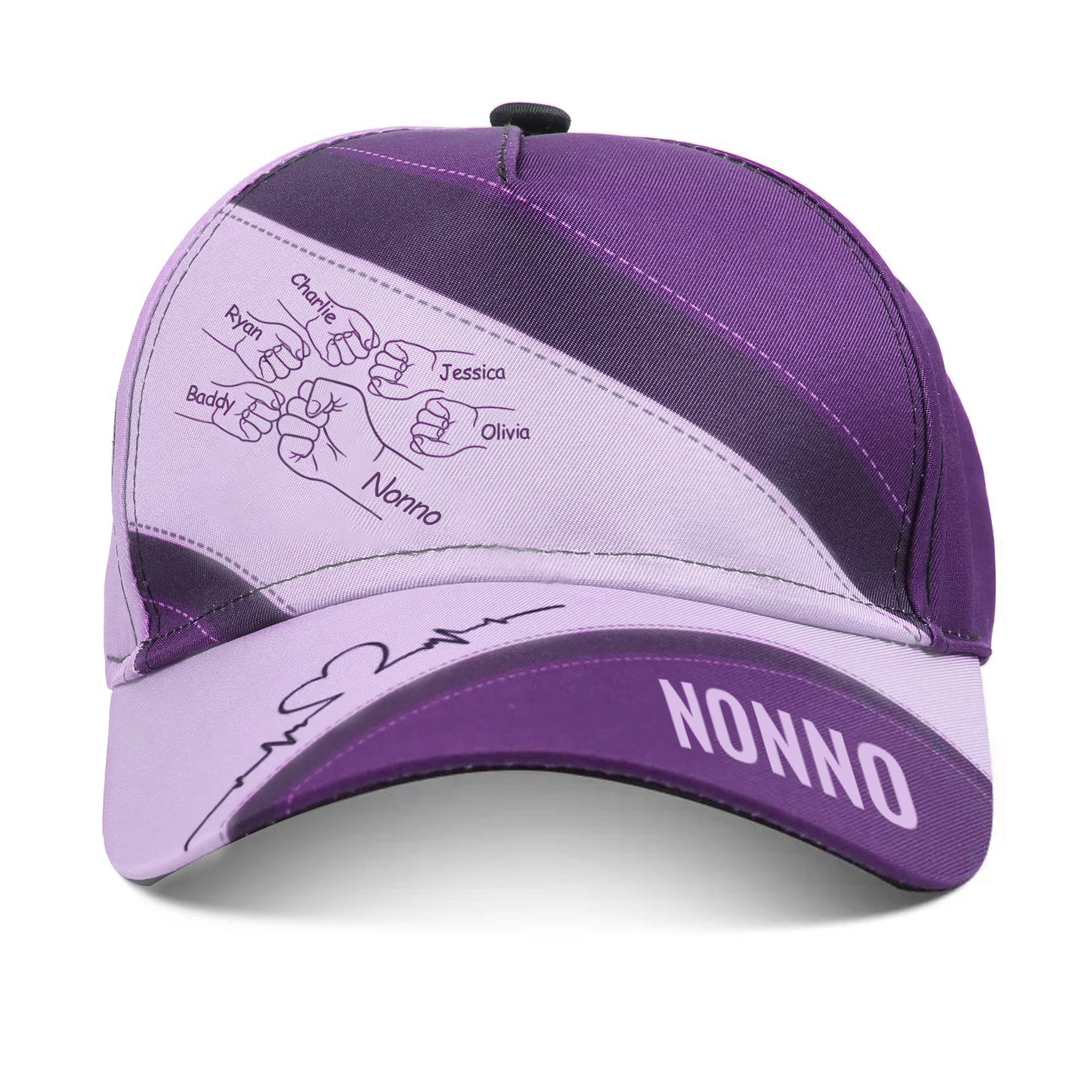Nonno Cappello regorabile pugno a pugno 6 nomi e 1 testo personalizzati regalo per nonno/papà