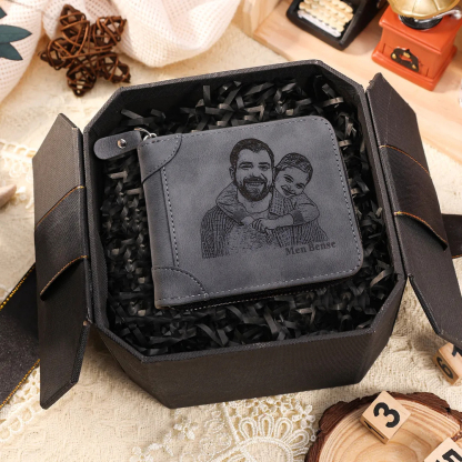 Portafoglio fotografico personalizzato Regalo classico da uomo per il padre