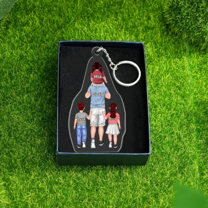 Portachiavi/Pendente Personalizzato in Acrilico – 2-9 Nomi – Regalo Commovente per Papà | Jessemade