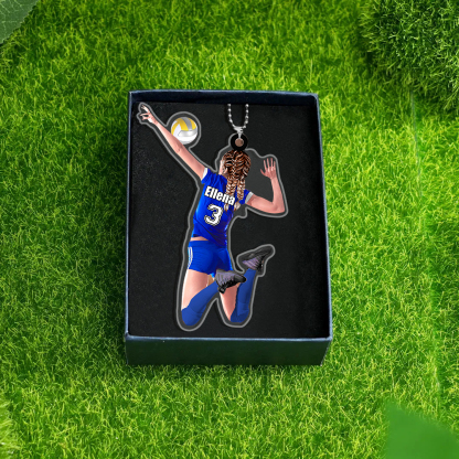 Portachiavi/Pendente in Acrilico Personalizzato per Pallavolo – Regalo Sportivo con Nome per Lei | Jessemade
