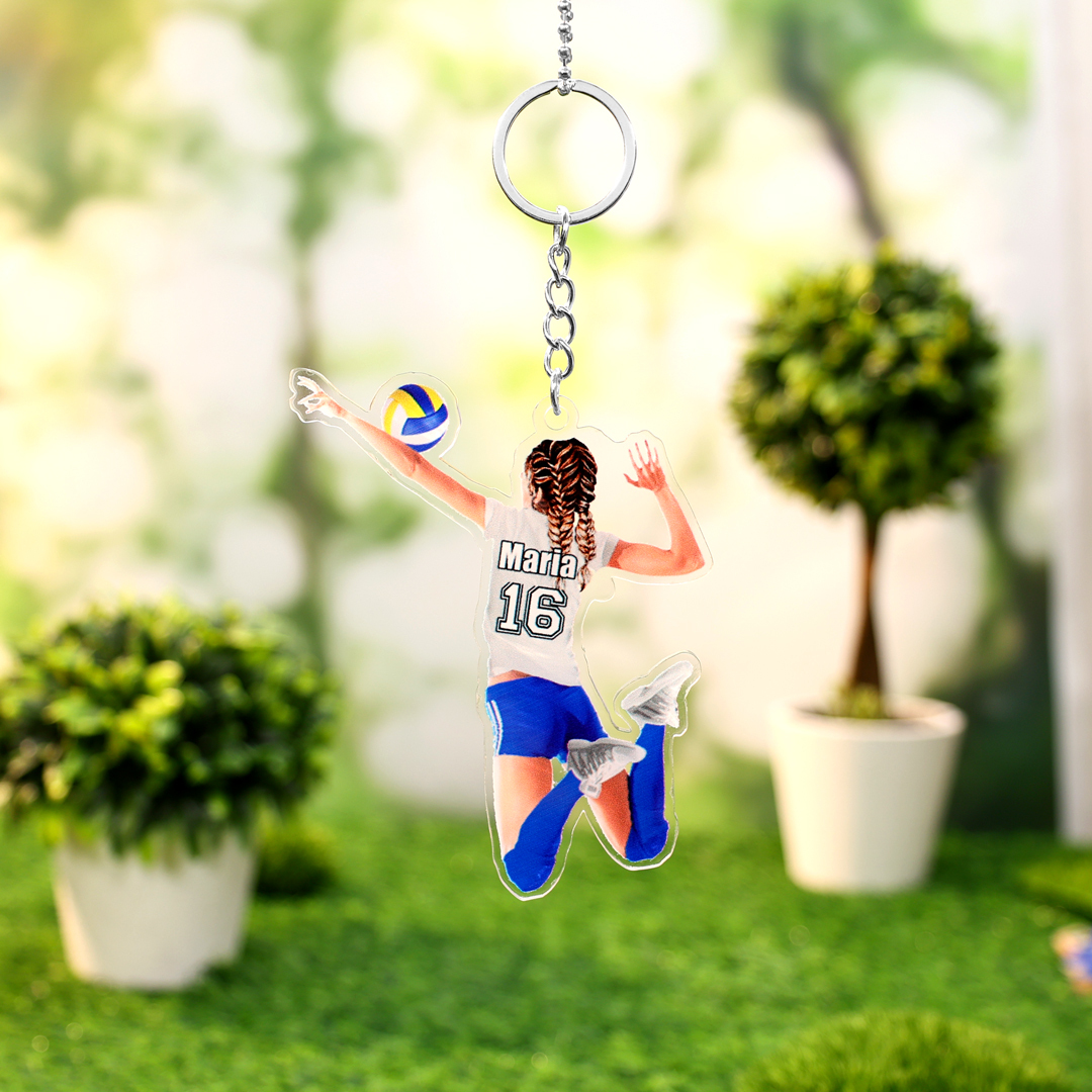 Portachiavi/Pendente in Acrilico Personalizzato per Pallavolo – Regalo Sportivo con Nome per Lei | Jessemade