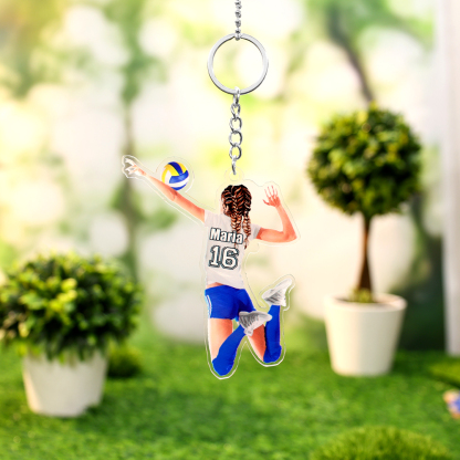 Portachiavi/Pendente in Acrilico Personalizzato per Pallavolo – Regalo Sportivo con Nome per Lei | Jessemade