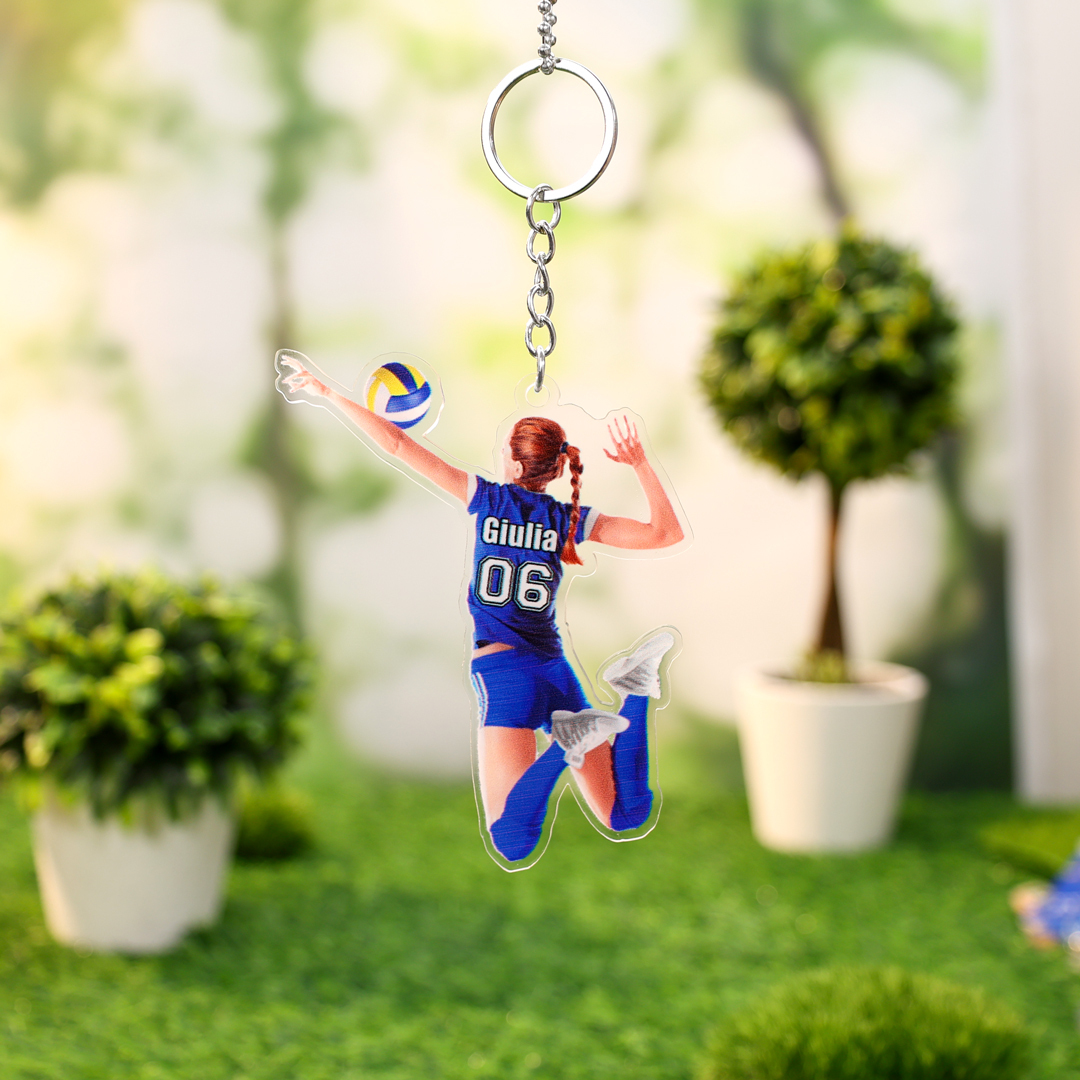 Portachiavi/Pendente in Acrilico Personalizzato per Pallavolo – Regalo Sportivo con Nome per Lei | Jessemade