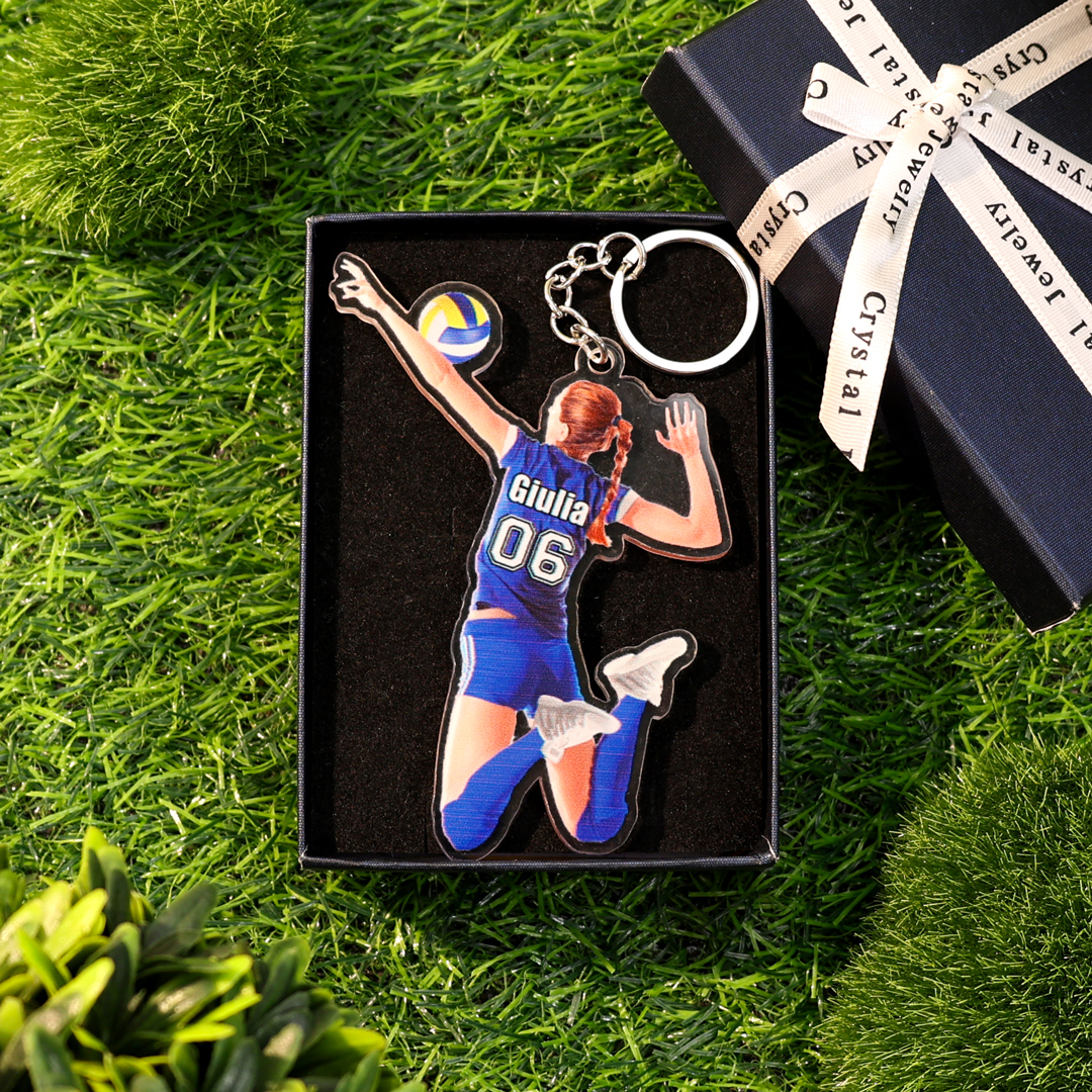 Portachiavi/Pendente in Acrilico Personalizzato per Pallavolo – Regalo Sportivo con Nome per Lei | Jessemade