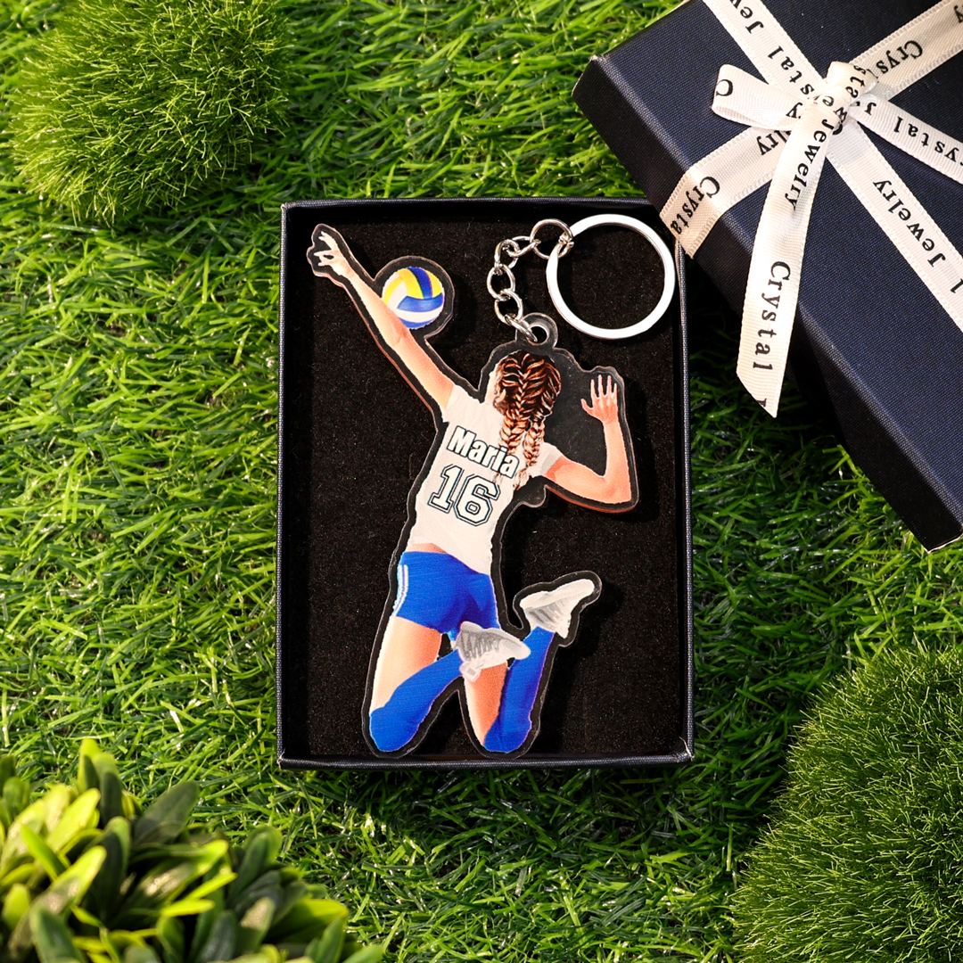 Portachiavi/Pendente in Acrilico Personalizzato per Pallavolo – Regalo Sportivo con Nome per Lei | Jessemade