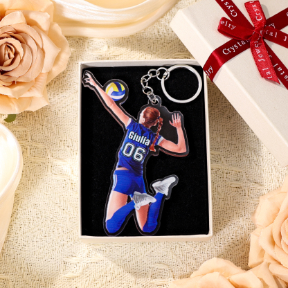 Portachiavi/Pendente in Acrilico Personalizzato per Pallavolo – Regalo Sportivo con Nome per Lei | Jessemade
