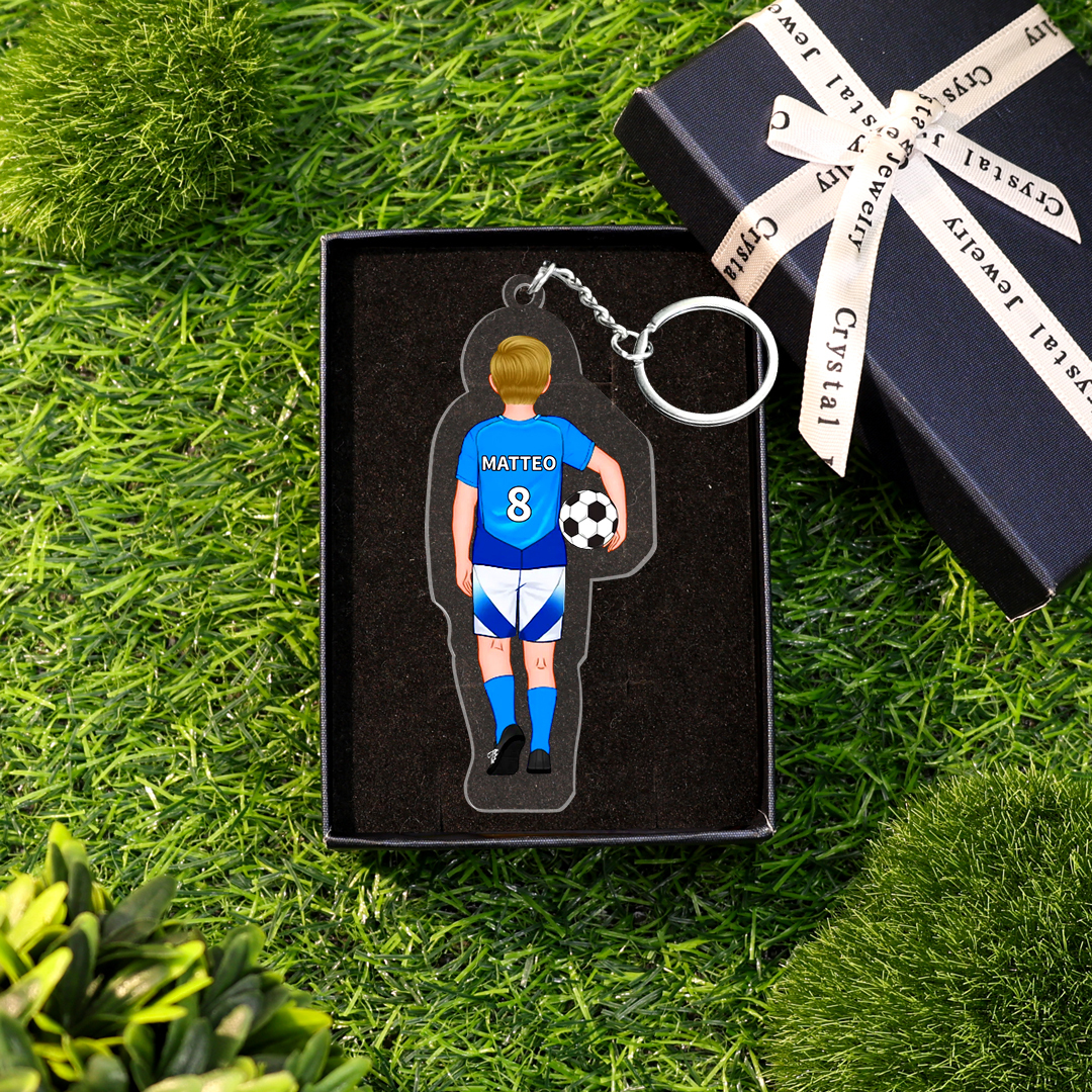Portachiavi Acrilico Personalizzato – Mamma & Figlio/Figlia con Nome – Accessorio Calcio Regalo Speciale | Jessemade