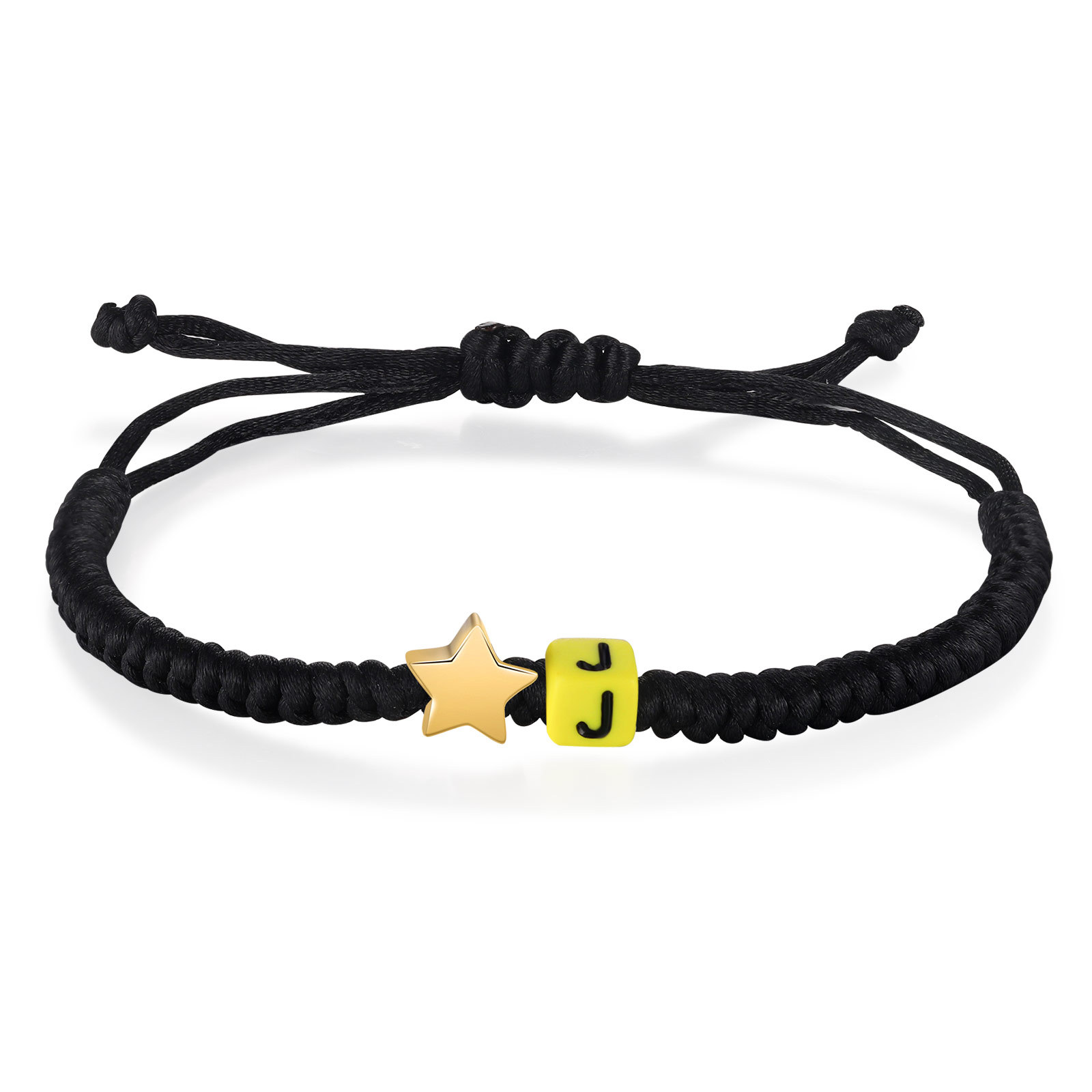 2PCS Braccialetto con perline di 2 lettere personalizzato regalo per scuola