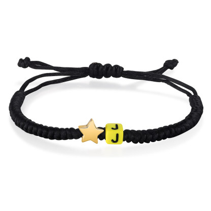 2PCS Braccialetto con perline di 2 lettere personalizzato regalo per scuola