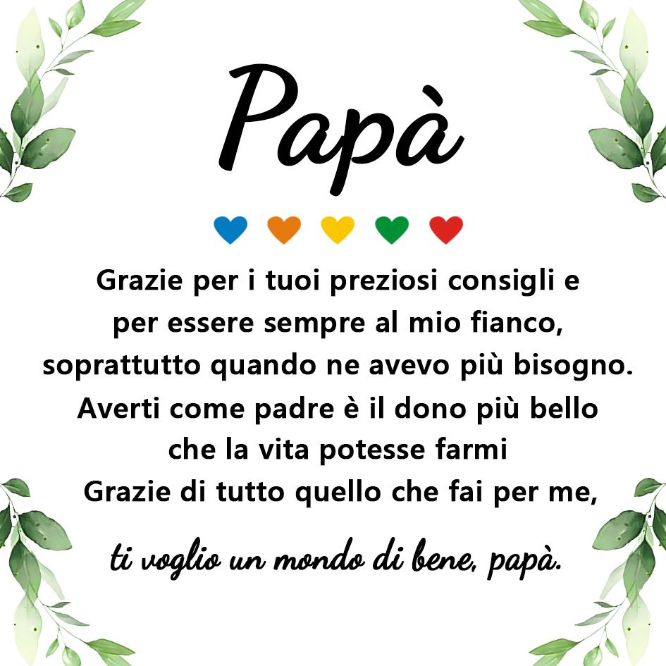 Bellissima cartolina per papà