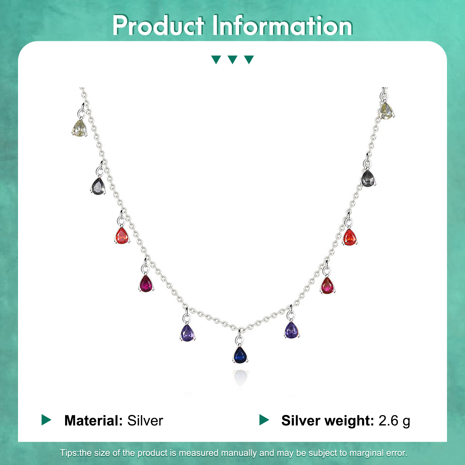 Collana di nappe in argento 925 Regalo per donna