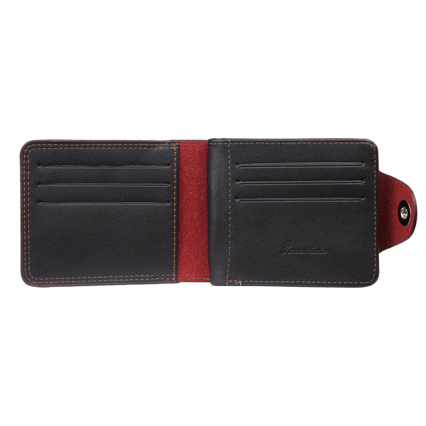 Portafoglio in PU pelle da uomo 1 nome 1 lettera e 1 foto personalizzabili regalo per uomo