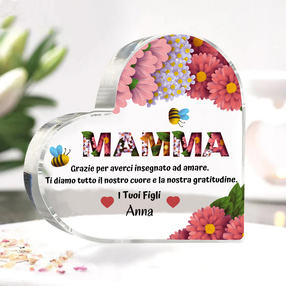Festa della Mamma MAMMA Grazie per averci insegnato-deco acrilico per mamma donna regalo natale