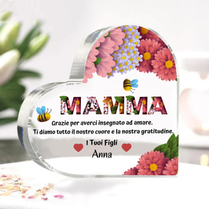 Festa della Mamma MAMMA Grazie per averci insegnato-deco acrilico per mamma donna regalo natale