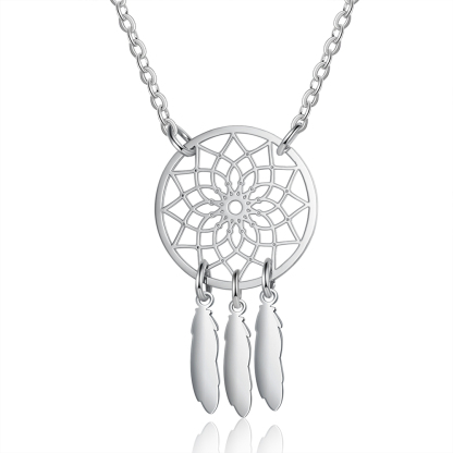 Genealogia Dreamcatcher collana con 3 nomi personalizzati