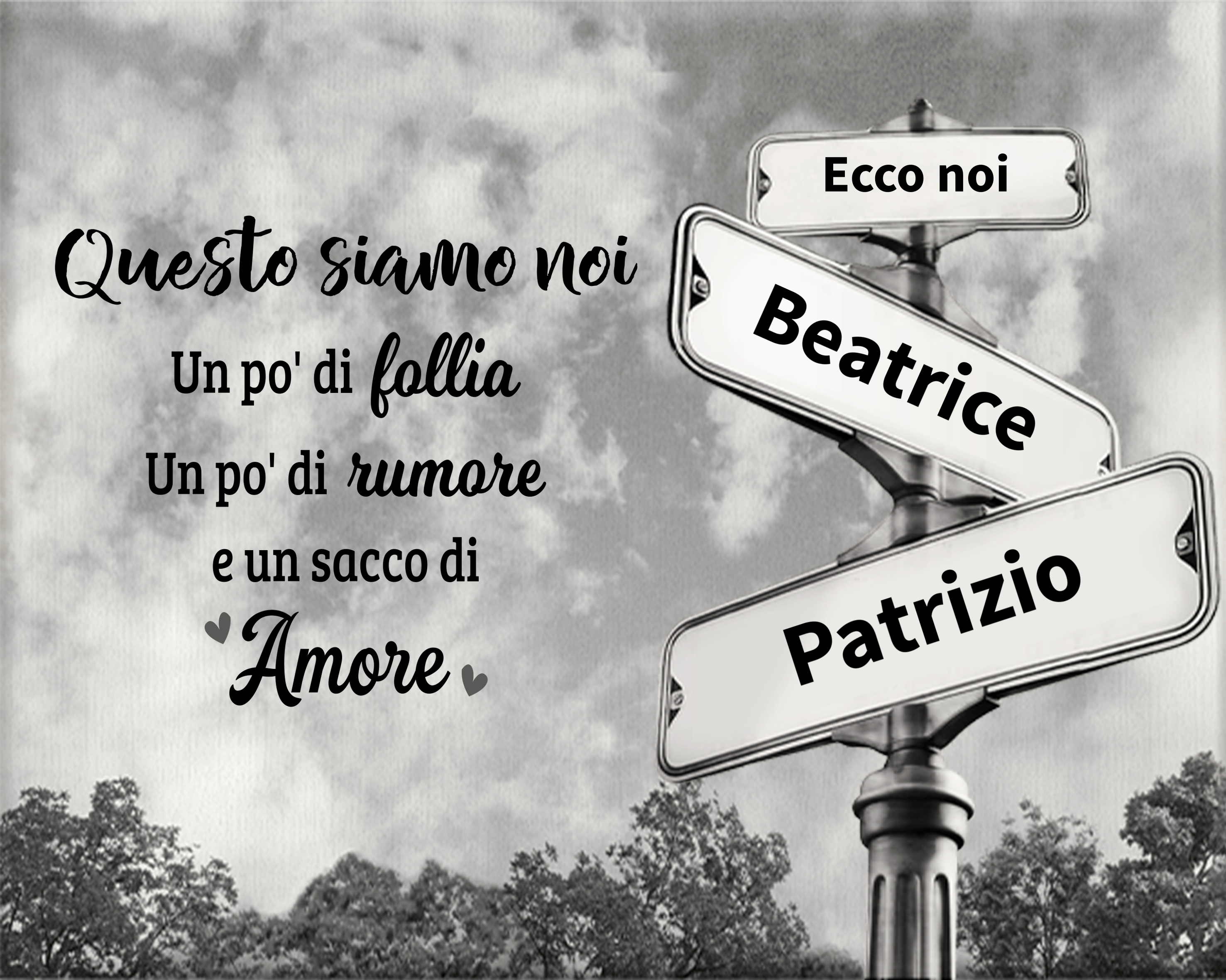 Questo siamo noi-Targa con nomi personalizzabili per famiglia