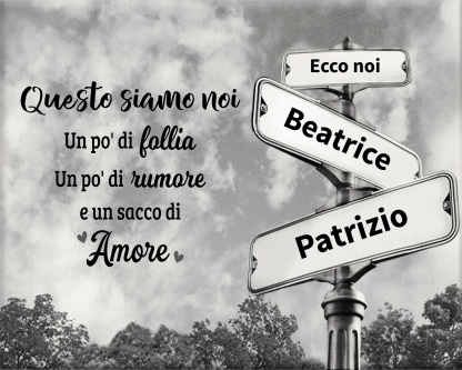 Questo siamo noi-Targa con nomi personalizzabili per famiglia