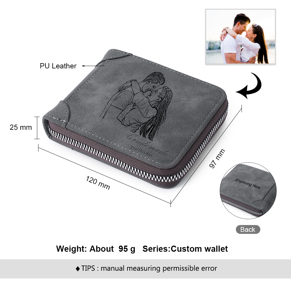 Portafoglio fotografico personalizzato Regalo classico da uomo per il padre