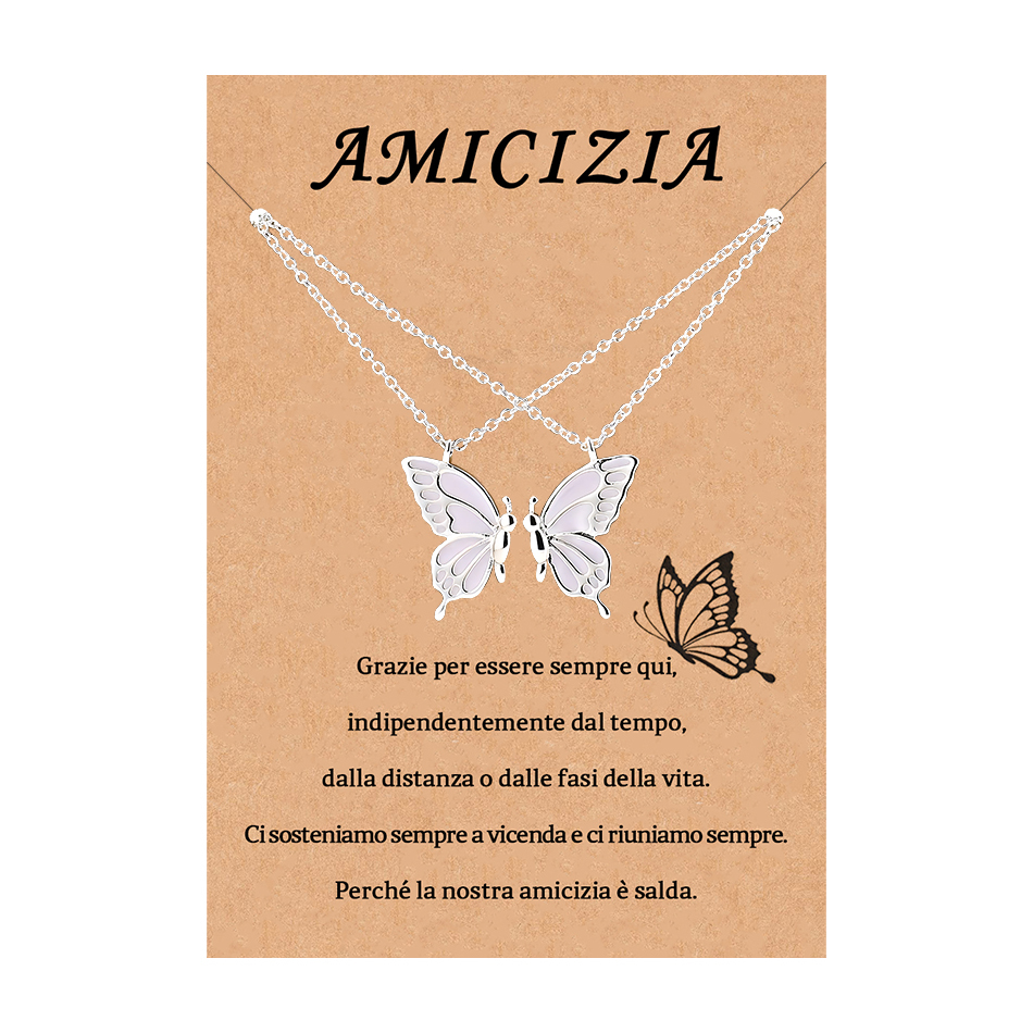 Ami Grazie per essere sempre qui collane farfalle gruppo donne amiche amici sorelle