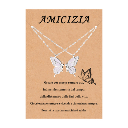 Ami Grazie per essere sempre qui collane farfalle gruppo donne amiche amici sorelle