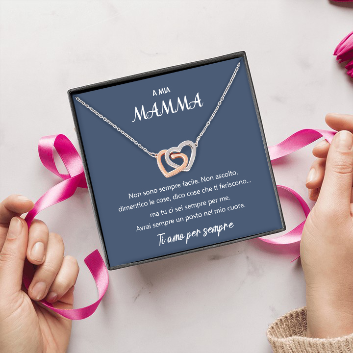 Collana Mamma E Figlia In Argento 925 Con Zirconia Cubica - Gioiello Affetto Regalo Per Mamma