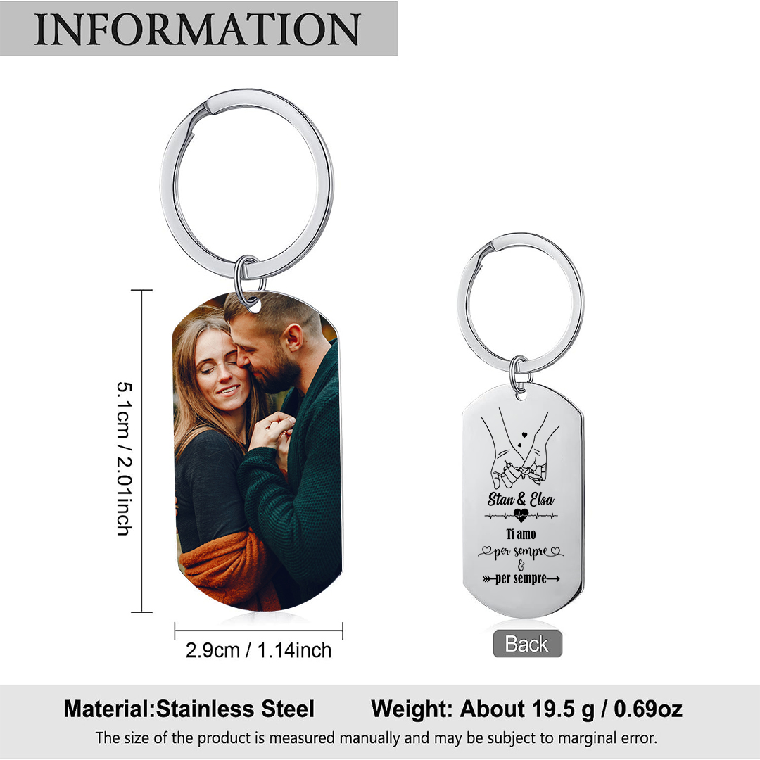 Portachiavi Personalizzato Promessa del Mignolo - Ti amerò per sempre e per l’eternità