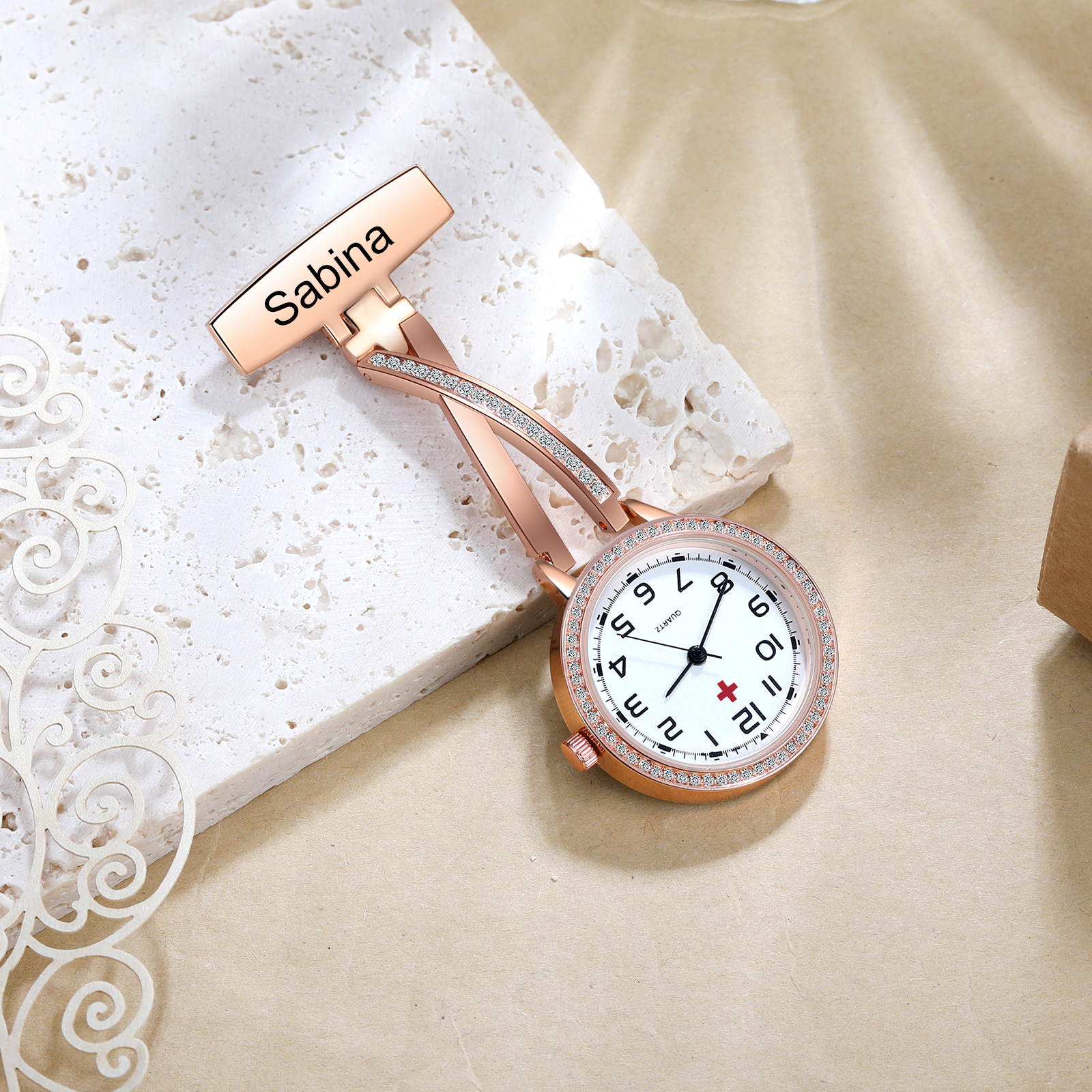 Orologio da Tasca per Infermiera Personalizzato con Nome