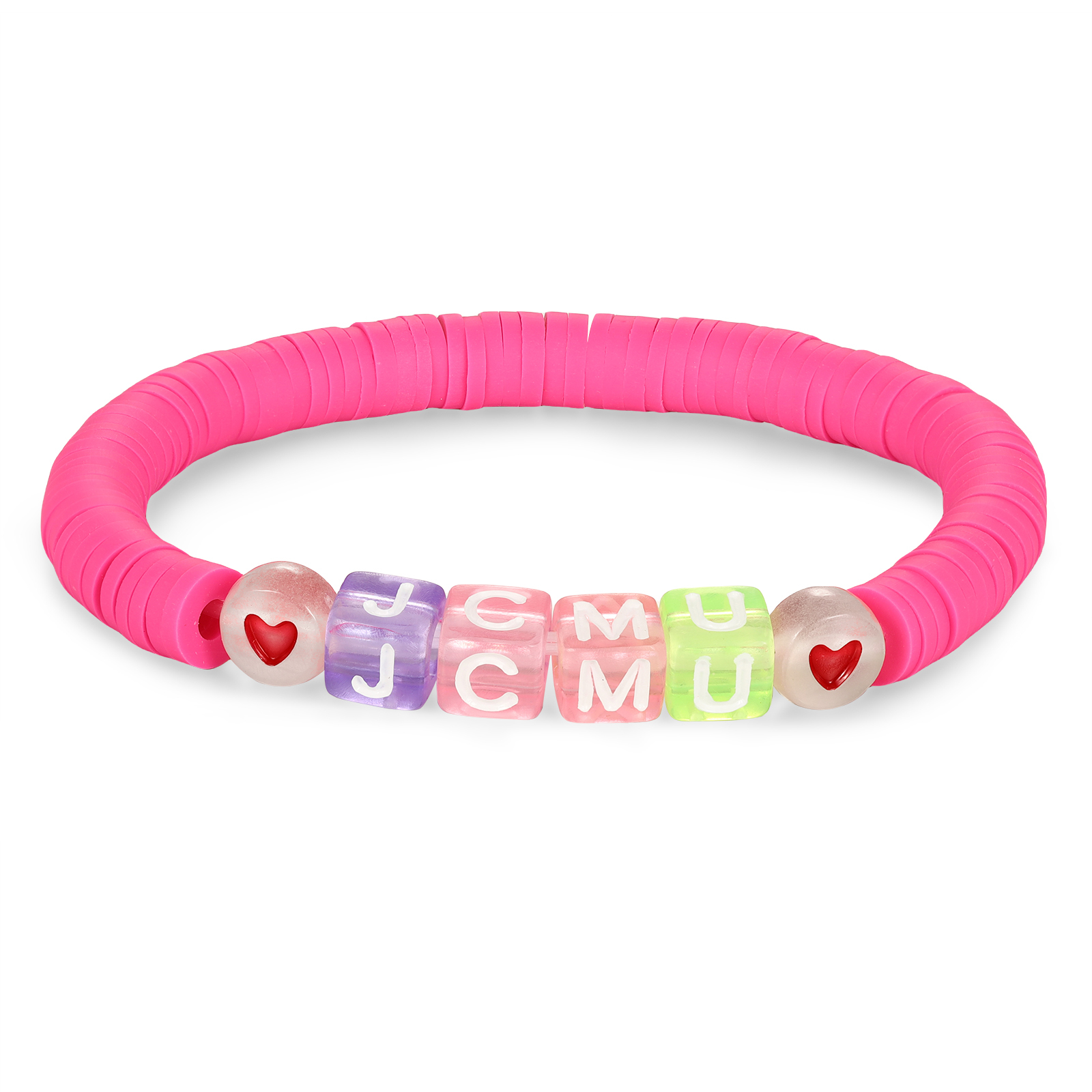 2PCS Braccialetto con perline di 2 nomi personalizzato regalo per scuola