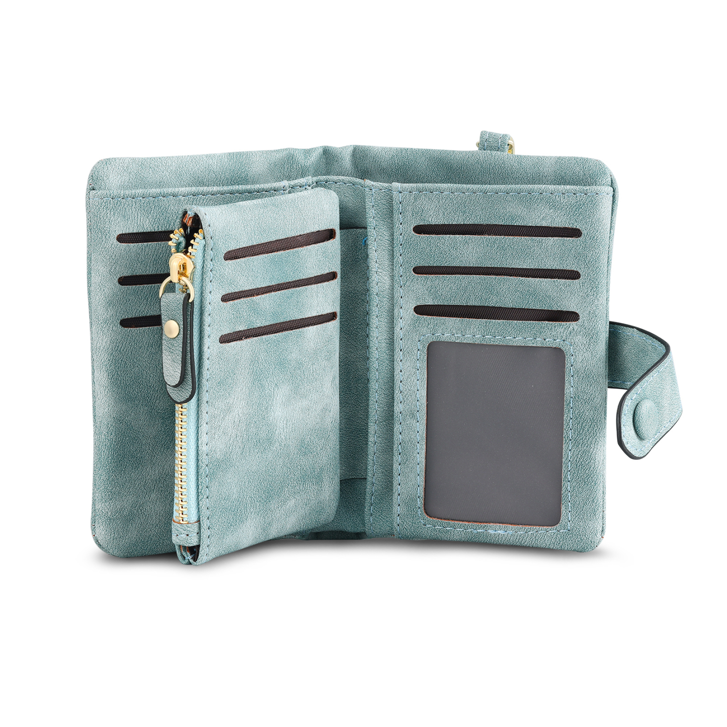 Portafoglio in PU pelle con 5 nomi & 2 testi & 1 foto personalizzati per mamma