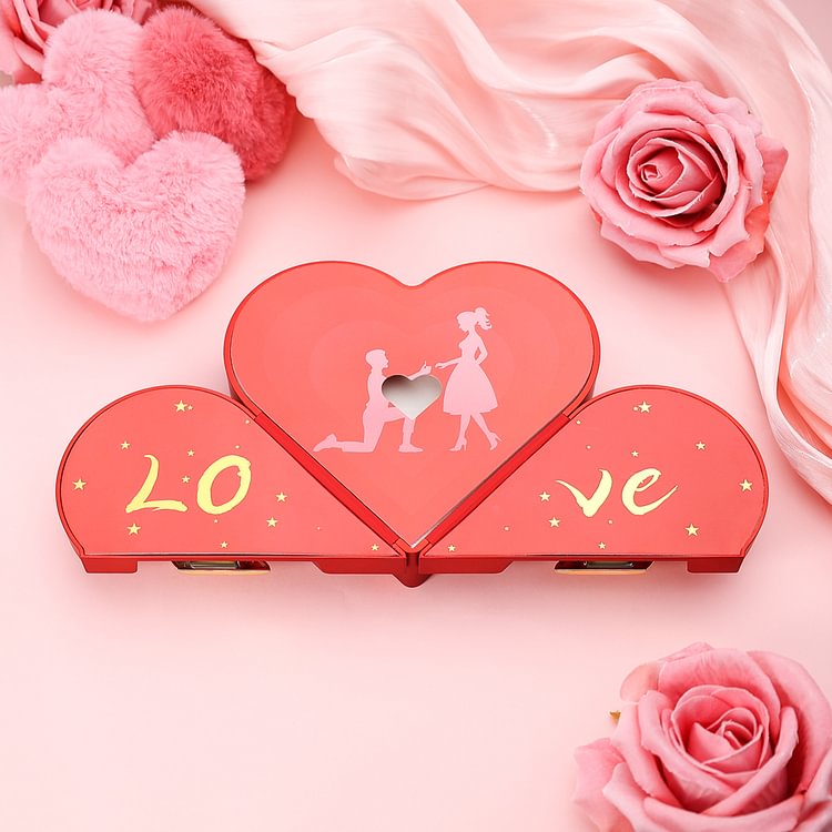 Scatola premium regalo per gioielli di San Valentino a forma di cuore