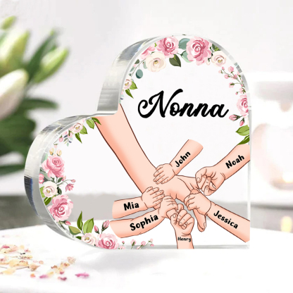 Decorazione da casa mano a mano personalizzati 6 nomi regalo festa della mamma