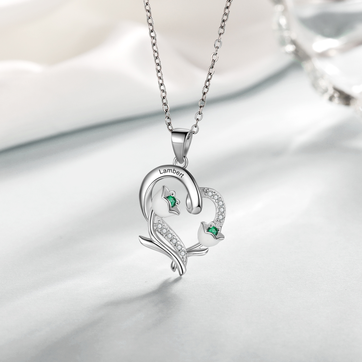 Collana Mughetto fiore del mese Maggio regalo compleanno per Lei